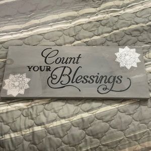 Count your blessings sign